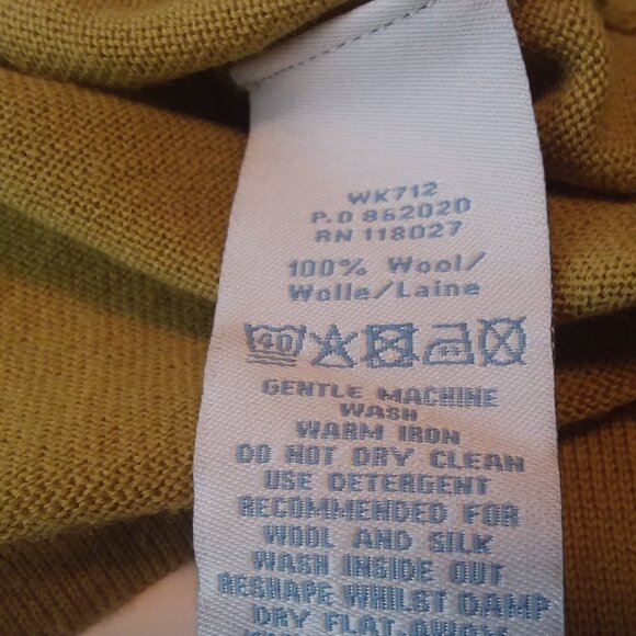 Boden Women's Size 12 Chartreuse Button Up Wool Cardigan - Picture 3 of 7